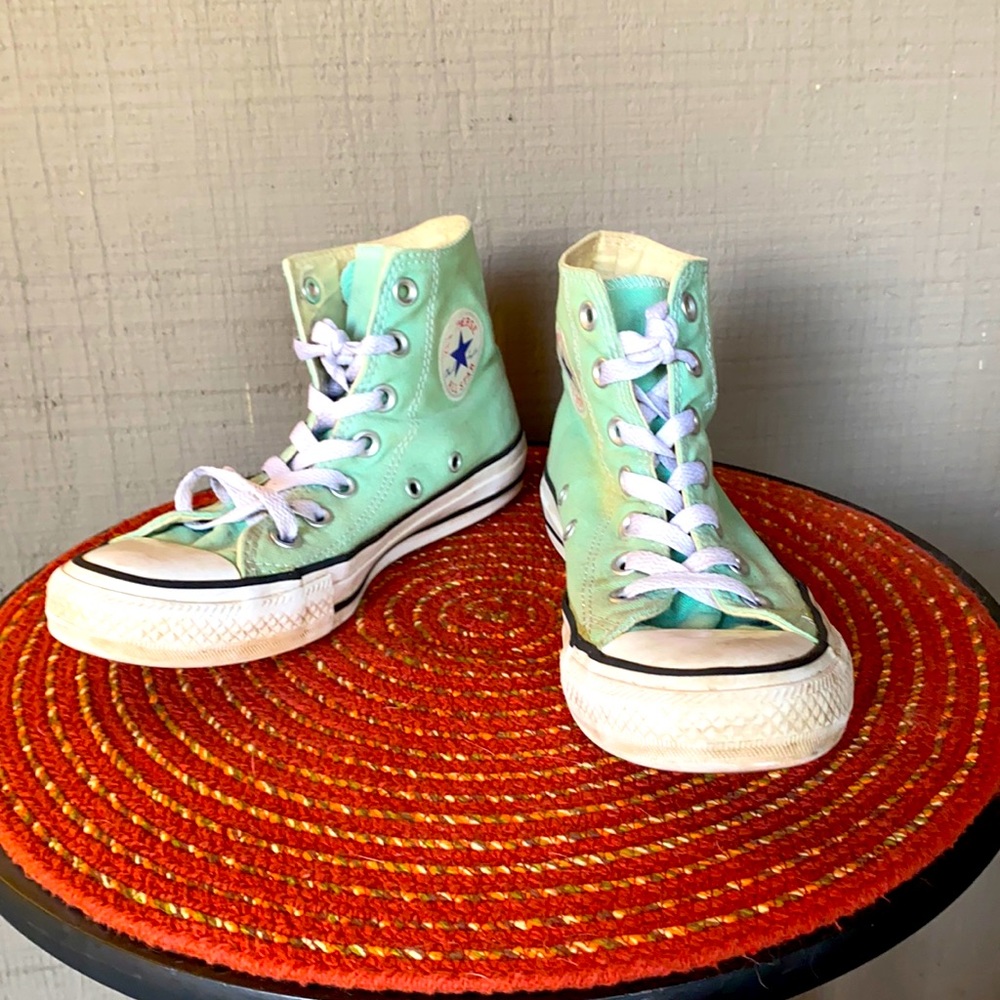 Turquoise High Top Converse Size 6 Woman’s
